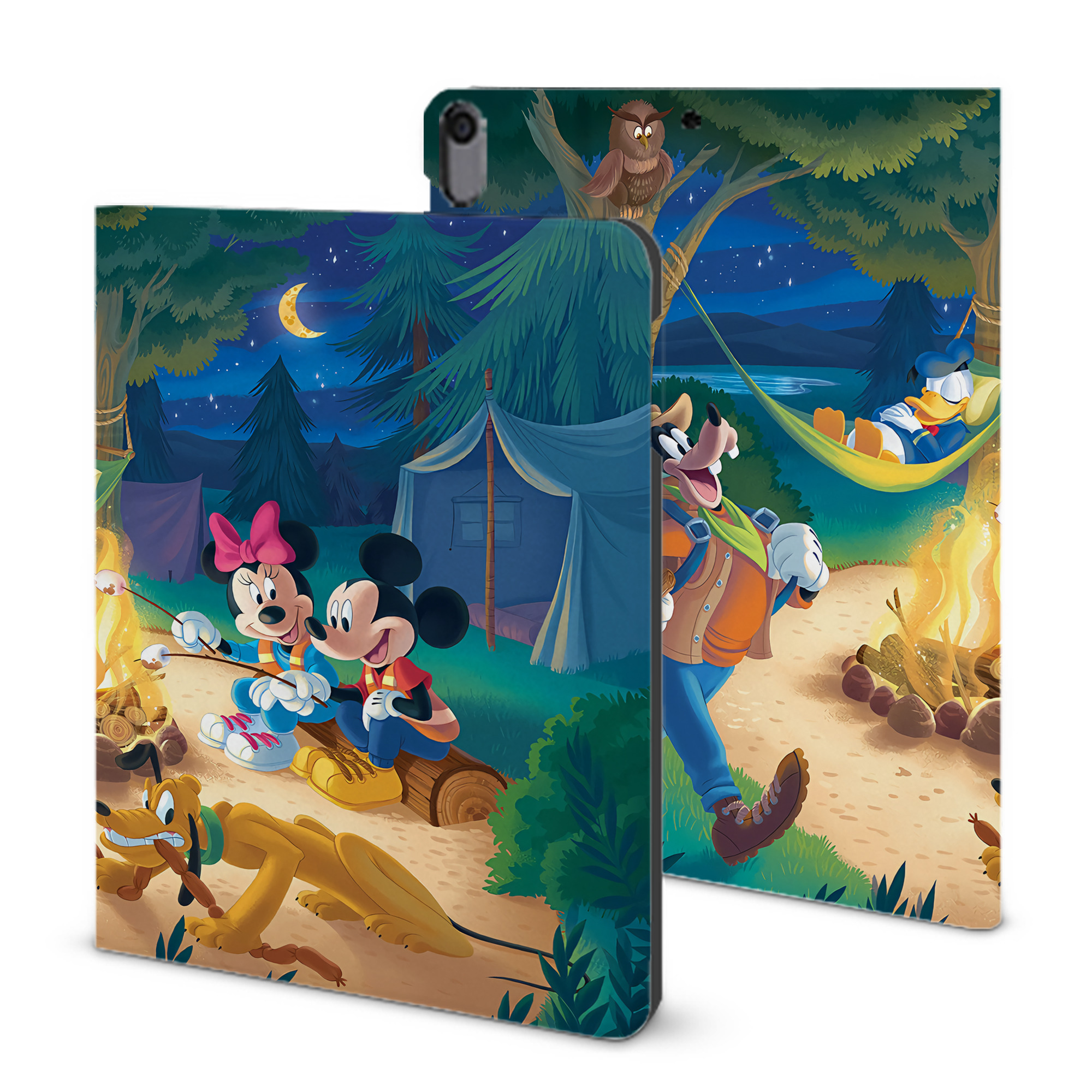 （画像用） ミッキーマウス Mickey Mouse IPad ケース ブック型 PUレザー TPU 耐衝撃 軽量 薄型 ペン収納なし 全面保護 IPad 各モデル対応